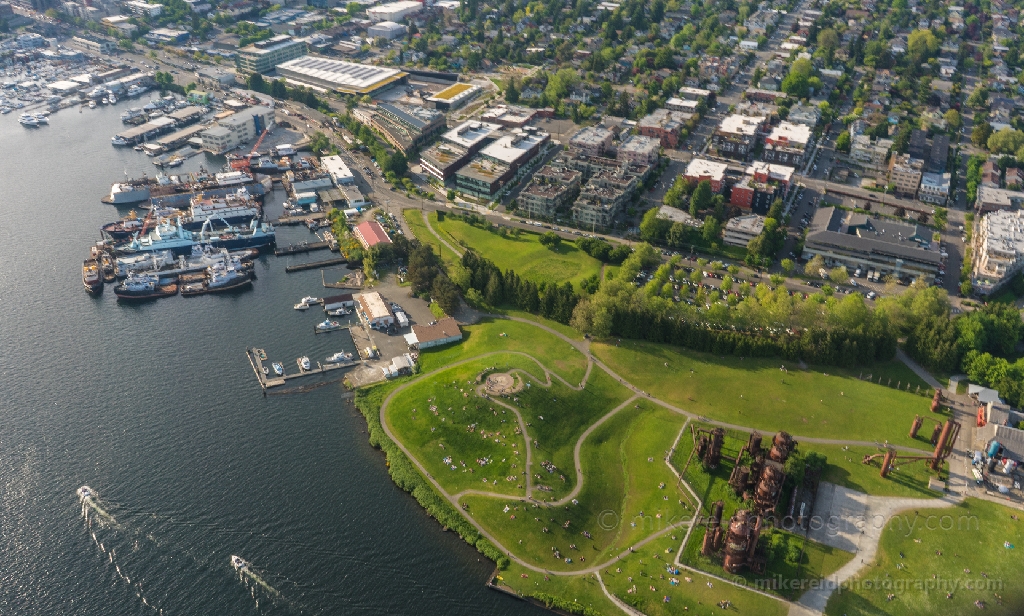 Gasworks Park Summer Aerial Photography